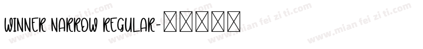 Winner Narrow Regular字体转换